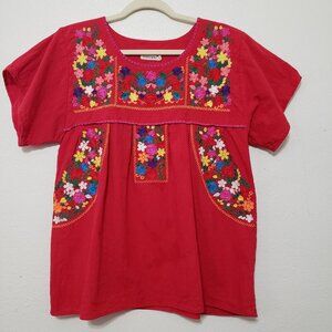 YZXDORWJ Embroidered Top